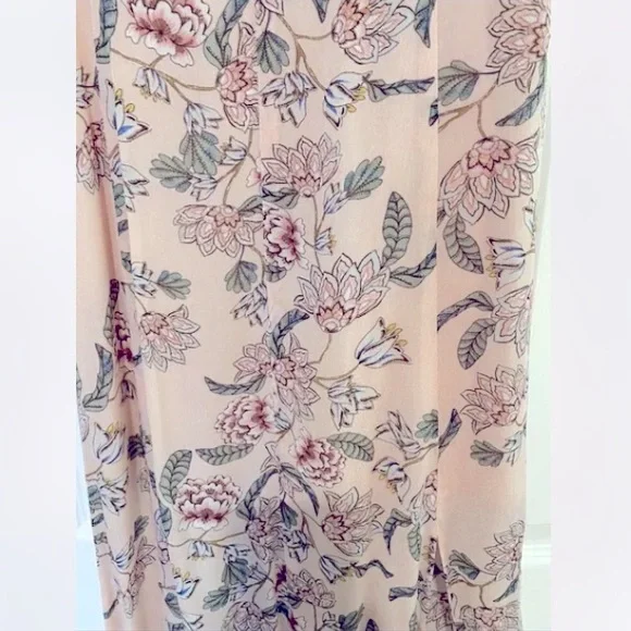NWT For Love and Lemons Bee Balm Pink Floral Maxi Ruffle Dress Size XS N… - Picture 9 of 10